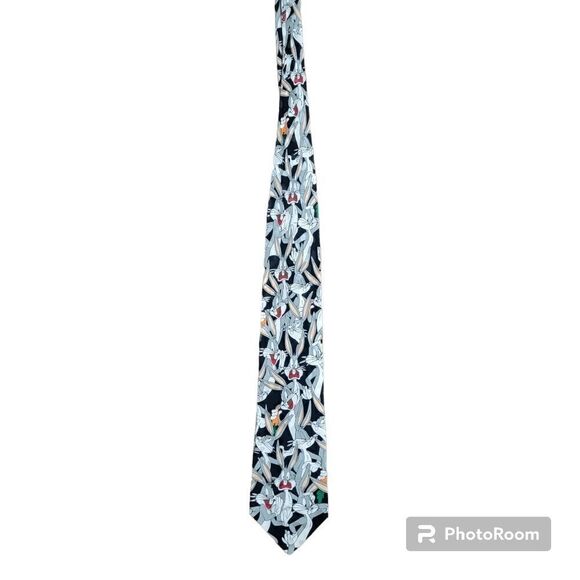 Looney Tunes Men's Bugs Bunny Tie 100% Silk. - Picture 1 of 6